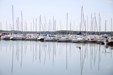Madine lake sails boats port 