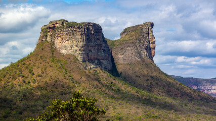 mountain and valley near lençóis and morro do camelo chapada diamantina national park bahia brazil