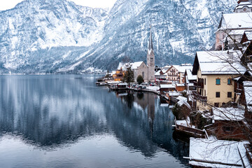 Hallstatt small town in the mountains