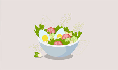 fool plate of fresh salad