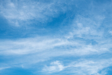 White clouds in blue sky.