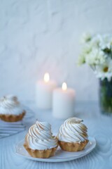 wedding cake with candles