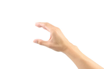 human hands  gesture isolated on white background with clipping path.