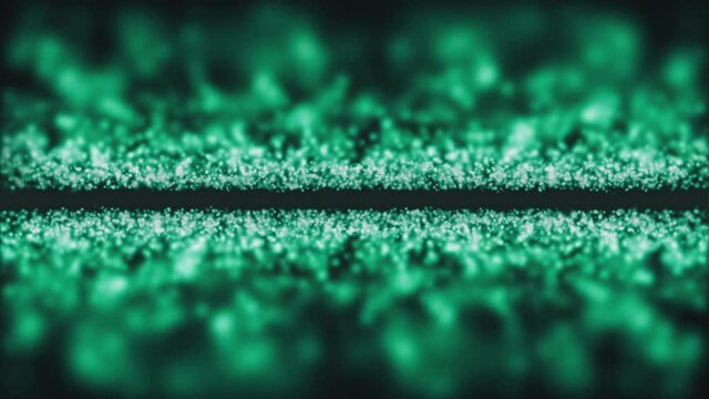 animation of movement forward through dots in space.	