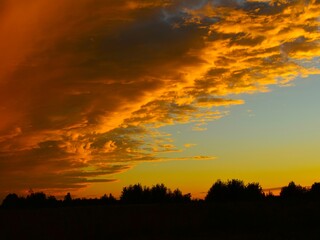 sunset in the sky