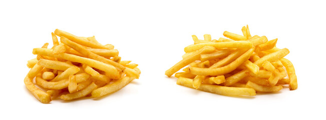 potato fry on white isolated background
