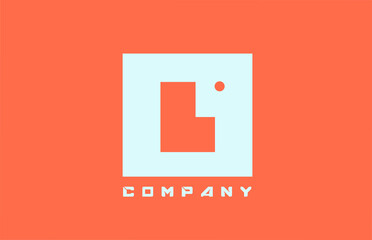 white orange L alphabet letter logo icon for business and company with dot design