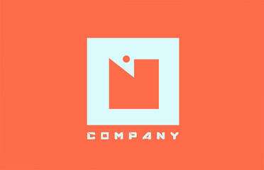 white orange N alphabet letter logo icon for business and company with dot design