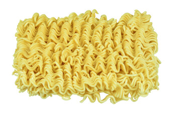 Instant noodles isolated on white background.