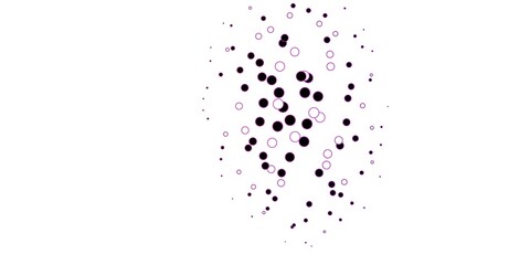 Dark Purple vector texture with disks. Abstract decorative design in gradient style with bubbles. Design for your commercials.
