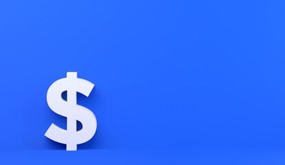 3d illustration, symbol dollar