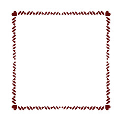 Love ornament. Wedding hearts ornamental, decorative heart border and inlove frame design ornament vector element