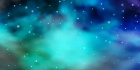 Obraz premium Light BLUE vector background with colorful stars. Modern geometric abstract illustration with stars. Pattern for websites, landing pages.