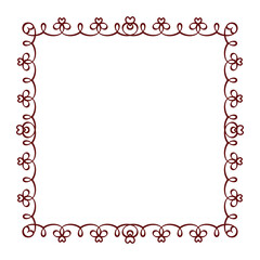 Love ornament. Wedding hearts ornamental, decorative heart border and inlove frame design ornament vector element