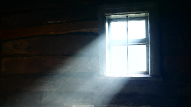 Smoke in a ray. Light falling from a window.