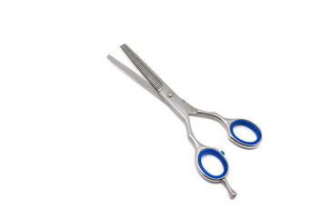 Metal scissors isolated on white background