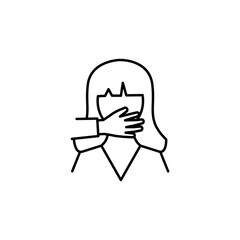 sexual abuse line icon. Signs and symbols can be used for web, logo, mobile app, UI, UX