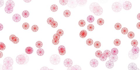 Light Red vector background with bubbles.