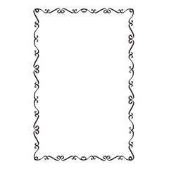 Decorative frame. Retro ornamental frame, vintage rectangle ornaments and ornate border. Decorative wedding frames, antique museum picture borders or deco devider. Isolated icons vector