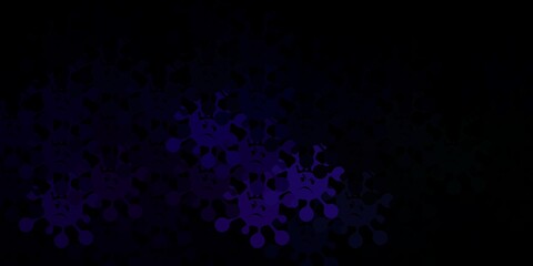 Dark pink, green vector template with flu signs.