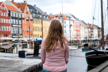 Fototapeta na wymiar A girl in Copenhagen