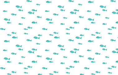 seamless pattern with fishes