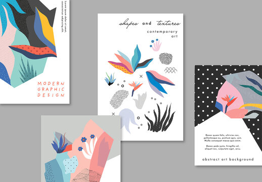 Poster Layouts with Floral Elements
