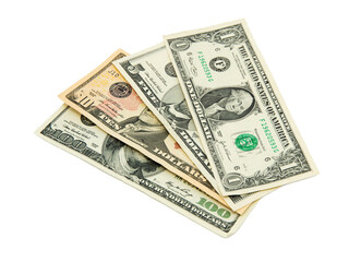 money isolated on a white