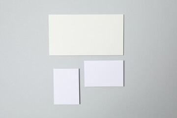 Mockup business brand template on light gray background, space for text