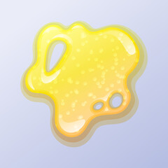 Colorful glitter slime blob vector illustration. Girly goo stain on pink background. Fun game for kids