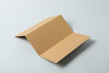 Empty craft cardboard on white background, space for text