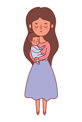 Mother with baby vector design