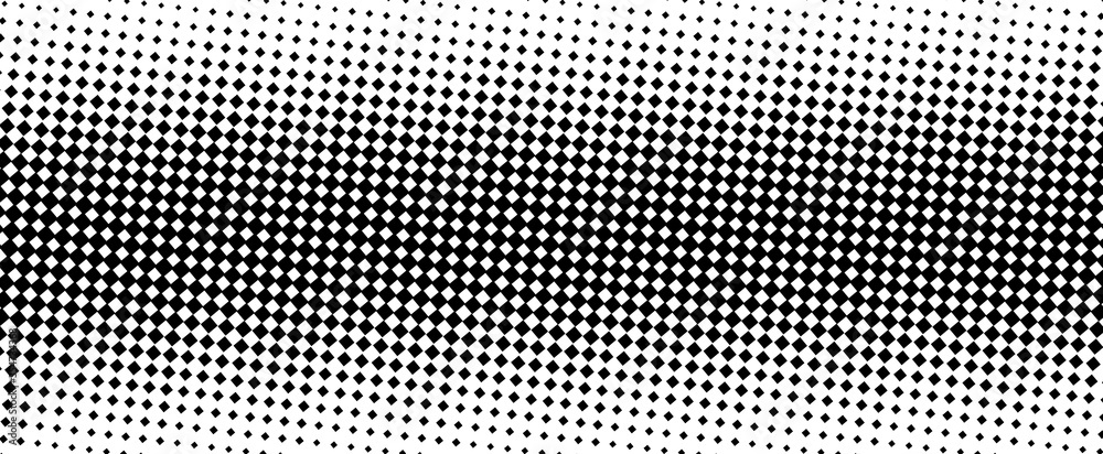 Aufkleber Vertical gradient of black and white dots. Halftone texture. Vector illustration. Monochrome dots background.