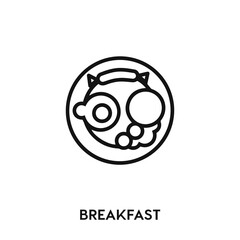 breakfast icon vector. breakfast sign symbol