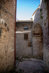 ancient village of macerino located on a mountain