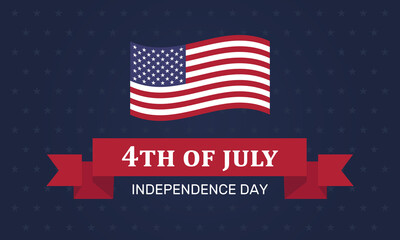 Independence day USA banner template. 4th of July celebration concept