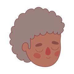 Boy head cartoon vector design