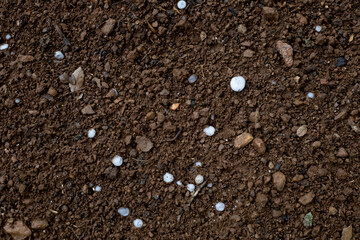 Granizo em cima da terra