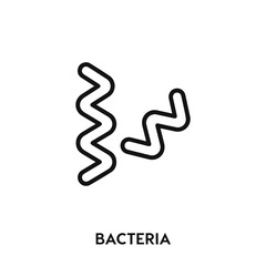 bacteria icon vector. Bacteria sign symbol