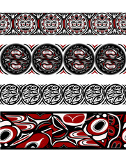 abstract background native north american set