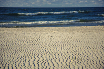Faktura piasku na tle morza