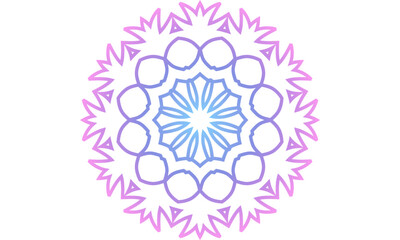 Color simple mandala icon on white background