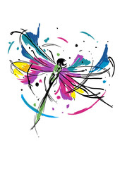 abstract illustrations ,flowers, color full, prints