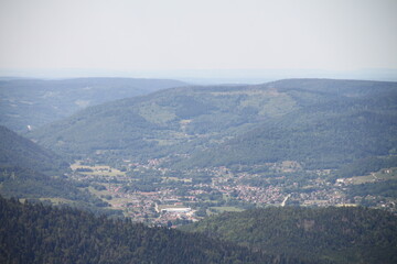 Obraz premium Dry frozen may mountains forest 