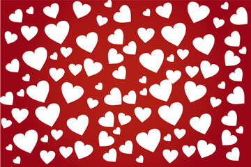 Beautiful Hearts Falling on Background. Invitation Template Background Design, Greeting Card, Poster. Valentine Day. Vector illustration