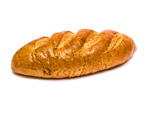 Sliced loaf of bread in high resolution on a white background.