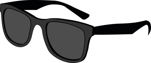 black vector sunglasses on white background