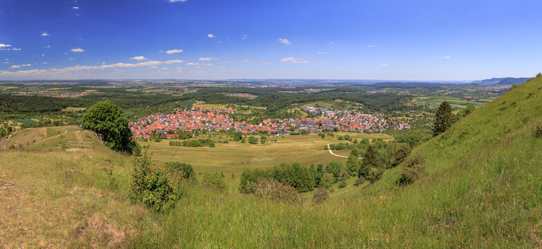 Aussicht vom Jusi auf Kohlberg bei Neuffen