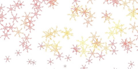 Light Pink, Yellow vector template with curved lines.