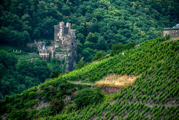 Fototapeta na wymiar Rheinstein Castle photographed in Frankfurt am Main, Germany. Picture made in 2009.